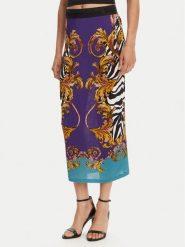 Versace Jeans Couture Spódnica ołówkowa 78HAE8P6 Fioletowy Slim Fit. Fioletowe spódnice Versace Jeans Couture, bez wzorów, z jeansu, ołówkowe. Za 939.99 zł.