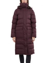 Płaszcz Zimowy Damski Fundango Sabina. Fioletowe płaszcze FUNDANGO, na zimę, m, bez wzorów, z materiału, eleganckie, bez kaptura. Za 499.00 zł.