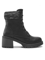 Clara Barson Trzewiki WS5898-10 Czarny. Czarne botki Clara Barson, bez wzorów, ze skóry, bez obcasa, na słupku, bez zapięcia. Za 129.99 zł.