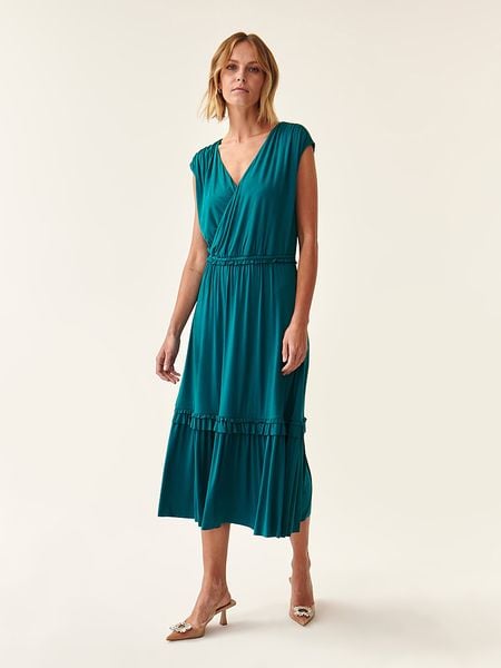 TATUUM Sukienka w kolorze turkusowym rozmiar: S. Niebieskie sukienki Tatuum, s, bez wzorów, bez kołnierzyka, bez ramiączek, maxi. Za 118.28 zł.