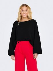 JDY Sweter "Rue" w kolorze czarnym rozmiar: XS. Czarne swetry JDY, xs, bez wzorów, bez ramiączek. Za 48.28 zł.