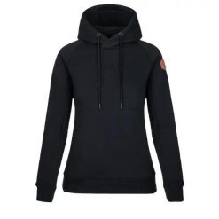 Bluza bawełna damska Kilpi Sohey. Czarne bluzy z kapturem Kilpi, na jesień, bez wzorów, z bawełny, z kapturem. Za 163.85 zł.