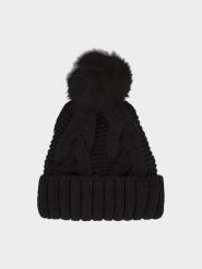 4F Czapka zimowa damska - czarna M. Czarne czapki zimowe 4f, bez wzorów, z polaru, klasyczne. Za 79.99 zł.