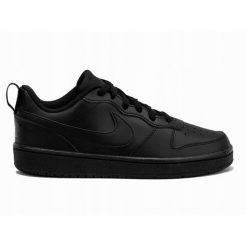 Buty Nike Court Borough Low Czarne Sportowe. Czarne buty treningowe Nike, bez wzorów, bez zapięcia, trekkingowe, nike court. Za 299.00 zł.