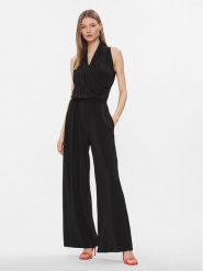 Weekend Max Mara Kombinezon Nettare 2415641012 Czarny Regular Fit. Czarne sukienki Weekend Max Mara, s, bez wzorów, z wiskozy, bez kołnierzyka, bez ramiączek. Za 849.99 zł.