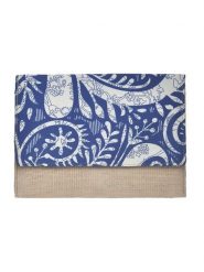 BLE Kopertówka w kolorze beżowo-niebieskim - 26 x 19 x 2 cm rozmiar: onesize. Brązowe kopertówki BLE, bez wzorów, z materiału, bez dodatków. Za 33.44 zł.