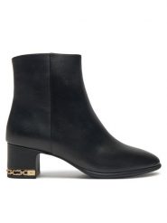 MICHAEL Michael Kors Botki June 40F4JUME5L Czarny. Czarne botki MICHAEL Michael Kors, bez wzorów, ze skóry, bez obcasa, na słupku, bez zapięcia. Za 549.99 zł.