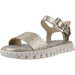 Sandały CARMELA 163266C Złoty. Żółte sandały Carmela, bez wzorów, ze skóry, sportowe, bez obcasa, bez zapięcia. Za 317.99 zł.