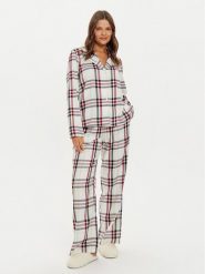 Tommy Hilfiger Piżama UW0UW05550 Beżowy Relaxed Fit. Brązowe piżamy Tommy Hilfiger, xl, bez wzorów, z syntetyku, bez kołnierzyka, bez ramiączek. Za 599.99 zł.