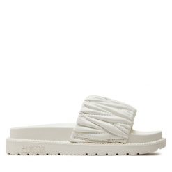 Klapki Big Star Shoes. Białe klapki BIG STAR SHOES, bez wzorów, retro, bez obcasa, bez zapięcia. Za 119.99 zł.