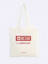 Torba bawełniana unisex Wrocław 102. Białe torby podróżne BIG STAR, z aplikacjami, z bawełny, na ramię, z nadrukiem. Za 4.99 zł.