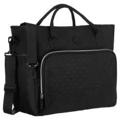 Czarna, praktyczna torba podróżna z poliestru wyposażona w uchwyt na walizkę - Peterson. Czarne torby podróżne Peterson, bez wzorów. Za 114.99 zł.