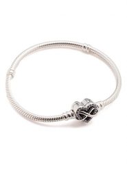 Pandora Srebrna bransoletka "Family Forever And Always" rozmiar: 17. Szare bransoletki Pandora, srebrne. Za 312.58 zł.