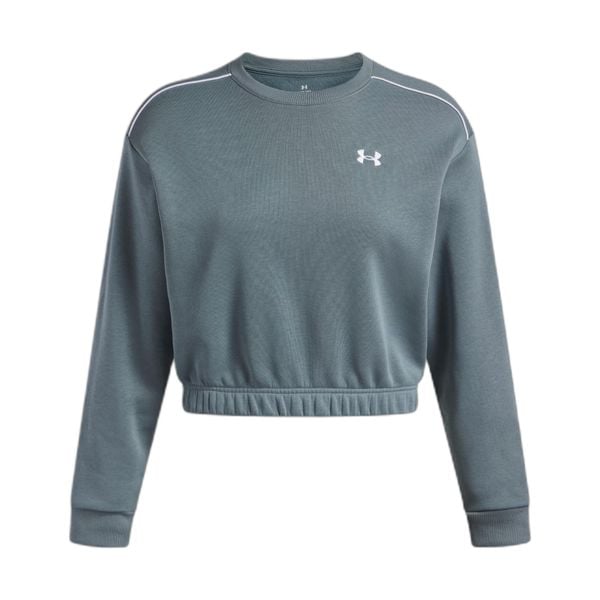 Bluza damska Under Armour Rival Piped. Niebieskie bluzy Under Armour, bez wzorów, sportowe, bez ramiączek, bez kaptura. Za 276.50 zł.