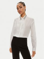 Pinko Koszula Carneia Camicia 103195 A1PX Biały Regular Fit. Białe koszule Pinko, bez wzorów, z bawełny, bez kołnierzyka, bez ramiączek. Za 1,599.00 zł.