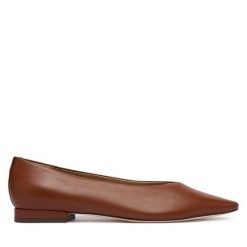 Baleriny LAUREN RALPH LAUREN. Brązowe baleriny Lauren Ralph Lauren, bez wzorów, bez obcasa, bez zapięcia. Za 769.99 zł.
