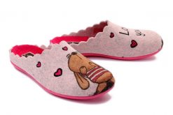 MANITU 320180-42 rosa, kapcie damskie. Czerwone kapcie Manitu, bez wzorów. Za 199.90 zł.
