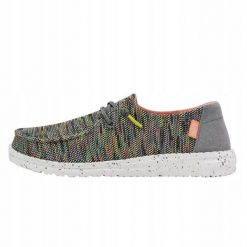 HEYDUDE Damskie Mokasyny Wendy Sox. Szare mokasyny Hey dude, bez wzorów, z materiału. Za 179.00 zł.
