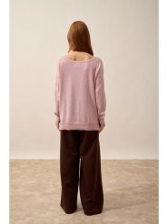 Just Cashmere Kaszmirowy sweter "Karen" w kolorze jasnoróżowym rozmiar: S. Różowe swetry Just Cashmere, s, bez wzorów, z kaszmiru, bez ramiączek. Za 347.99 zł.