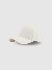 4F Czapka z daszkiem snapback uniseks - biała L/XL (60cm). Białe czapki z daszkiem 4f, bez wzorów, z bawełny, klasyczne. Za 59.99 zł.
