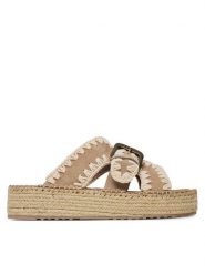 Mou Espadryle Jute sandal MU.SW641003A Różowy. Czerwone espadryle Mou, bez wzorów, ze skóry, bez obcasa. Za 689.99 zł.