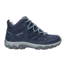 Damskie Buty Do Chodzenia Edgepoint IV Mid Cut. Niebieskie trekkingi Regatta, bez wzorów, z materiału, bez zapięcia, trekkingowe. Za 301.99 zł.