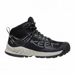Buty KEEN Nxis Evo Mid Wp Glass KE-1025911 czarne. Czarne buty trekkingowe bez zapięcia. Za 682.71 zł.
