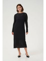 Kaffe Sukienka w kolorze czarnym rozmiar: XXL. Czarne sukienki Kaffe, na co dzień, xxl, bez wzorów, z koronki, bez kołnierzyka, bez ramiączek, midi, proste. Za 126.99 zł.