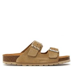 Klapki Toni Pons. Żółte klapki Toni Pons, bez wzorów, bez obcasa, bez zapięcia. Za 239.99 zł.