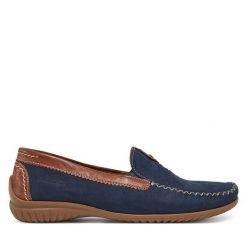 Mokasyny Gabor. Niebieskie mokasyny Gabor, bez wzorów. Za 449.99 zł.