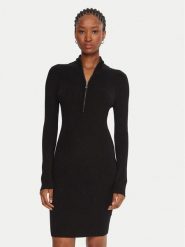 Guess Sukienka codzienna W5BK45 Z0572 Czarny Slim Fit. Czarne sukienki Guess, na co dzień, l, z aplikacjami, z dzianiny, bez kołnierzyka, bez ramiączek, proste. Za 419.99 zł.