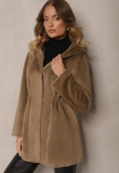 Ciemnozielona Futrzana Kurtka Parka z Kapturem Evelinne. Zielone kurtki Renee, l, bez wzorów, z futra, eleganckie, z kapturem. W wyprzedaży za 239.99 zł.