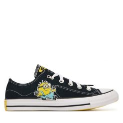 Trampki Converse. Czarne trampki Converse, bez wzorów, retro, bez zapięcia. Za 379.99 zł.