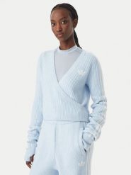 Adidas Sweter Adidas x Jennie Knitted Wrap LD8932 Niebieski jasny Slim Fit. Niebieskie swetry adidas, m, bez wzorów, z syntetyku, bez ramiączek. Za 373.99 zł.