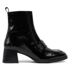 Botki Hispanitas. Czarne botki Hispanitas, bez wzorów, bez obcasa, na słupku, bez zapięcia. Za 719.99 zł.