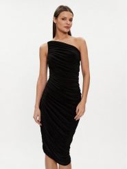 NORMA KAMALI Sukienka koktajlowa KK2223PL667001 Czarny Slim Fit. Czarne sukienki Norma Kamali, s, bez wzorów, z syntetyku, wizytowe, bez kołnierzyka, bez ramiączek. Za 1,399.00 zł.
