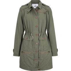 Parka bawełniana w militarnym stylu, dł. midi. Zielone płaszcze bonprix, bez wzorów, z bawełny, militarne, bez kaptura. Za 269.99 zł.