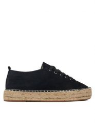 DeeZee Espadryle ZF230819 Czarny. Czarne espadryle DeeZee, bez wzorów, z materiału, bez obcasa. Za 119.99 zł.