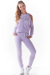 Dresowe Spodnie z Cienkiej Dzianiny - Purpurowe. Fioletowe spodnie dresowe Infinite You, bez wzorów, z bawełny. Za 167.90 zł.