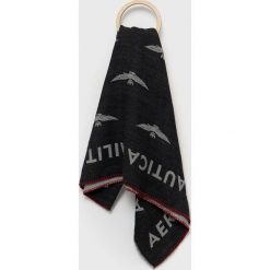 Aeronautica Militare szal z domieszką wełny kolor szary wzorzysty. Szare szaliki i kominy Aeronautica Militare, bez wzorów, z tkaniny. Za 339.99 zł.