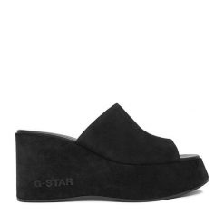 Klapki G-Star. Czarne klapki G-Star, bez wzorów, retro, bez obcasa, bez zapięcia. Za 263.99 zł.