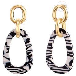Lulu & Jane Stop metali Akryl Kolczyki 1 ct Damski. Białe kolczyki Lulu & Jane, pozłacane. Za 359.99 zł.