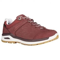 Buty trekkingowe damskie Lowa Locarno Low Gtx. Czerwone trekkingi Lowa, bez wzorów, z materiału, bez zapięcia, trekkingowe. Za 626.20 zł.
