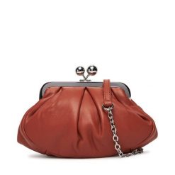 Torebka Weekend Max Mara. Brązowe kopertówki Weekend Max Mara, bez wzorów, wizytowe, bez dodatków. Za 1,299.00 zł.