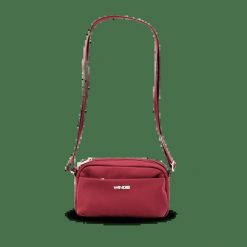 Torebka sportowa WINGS ROSELLA mała damska saszetka na ramię DARK RED. Czerwone nerki i saszetki Wings, bez wzorów, z materiału, eleganckie, małe, bez dodatków. Za 109.90 zł.