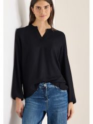 Cecil Bluzka w kolorze czarnym rozmiar: XL. Czarne bluzki Cecil, xl, bez wzorów, z wiskozy, bez kołnierzyka, bez ramiączek. Za 122.38 zł.