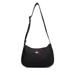 Torebka Tommy Jeans. Czarne torebki klasyczne Tommy Jeans, bez wzorów, z jeansu, klasyczne, bez dodatków. Za 209.99 zł.