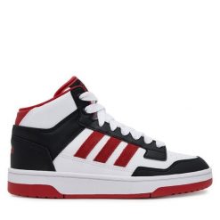 Buty do koszykówki adidas. Białe buty treningowe adidas, bez wzorów, bez zapięcia, do koszykówki. Za 159.99 zł.