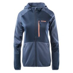 Damska Bluza Z Kapturem Camila Z Pełnym Zamkiem Błyskawicznym. Niebieskie bluzy Hi-tec, na zimę, s, bez wzorów, sportowe, bez ramiączek, z kapturem. Za 166.99 zł.