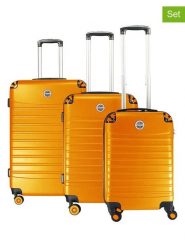 Geographical Norway 3-częściowy zestaw "Shock" w kolorze pomarańczowym rozmiar: onesize. Pomarańczowe walizki Geographical Norway. Za 415.31 zł.
